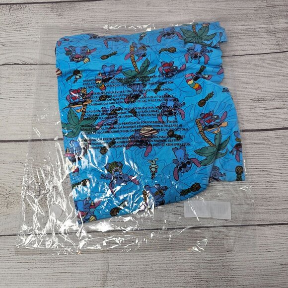 NWT Posh Peanut Women's Disney Tropical Stitch V-Neck T-Shirt Size Med - Picture 3 of 5